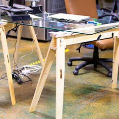 Hide A Horse is the best folding sawhorse used as a desktop shop folding sawhorses